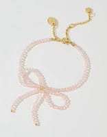 Aerie Beaded Bow Bracelet