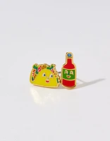 Yellow Owl Taco And Hot Sauce Earrings