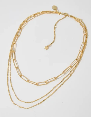 Aerie Paperclip Chain Necklace 2-Pack