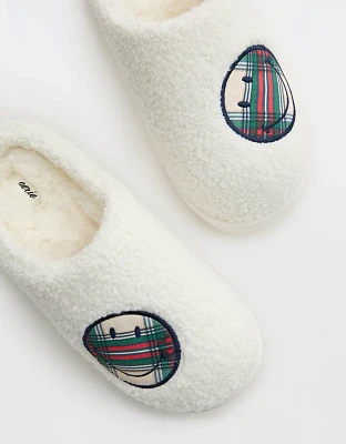 Aerie Smiley® Sherpa Scuff Slippers