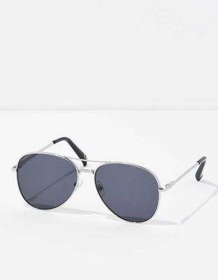 AEO Silver Aviator Sunglasses
