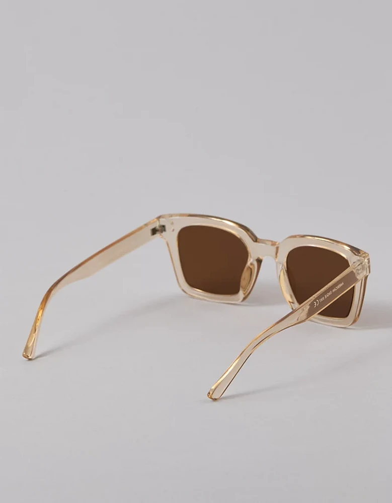 Lunettes de soleil carrées à monture épaisse AEO