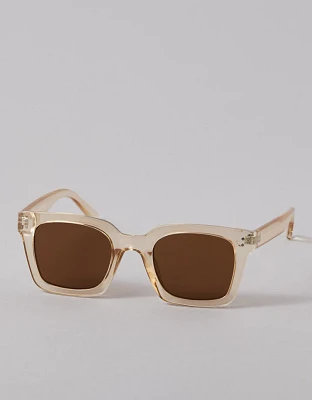 Lunettes de soleil carrées à monture épaisse AEO