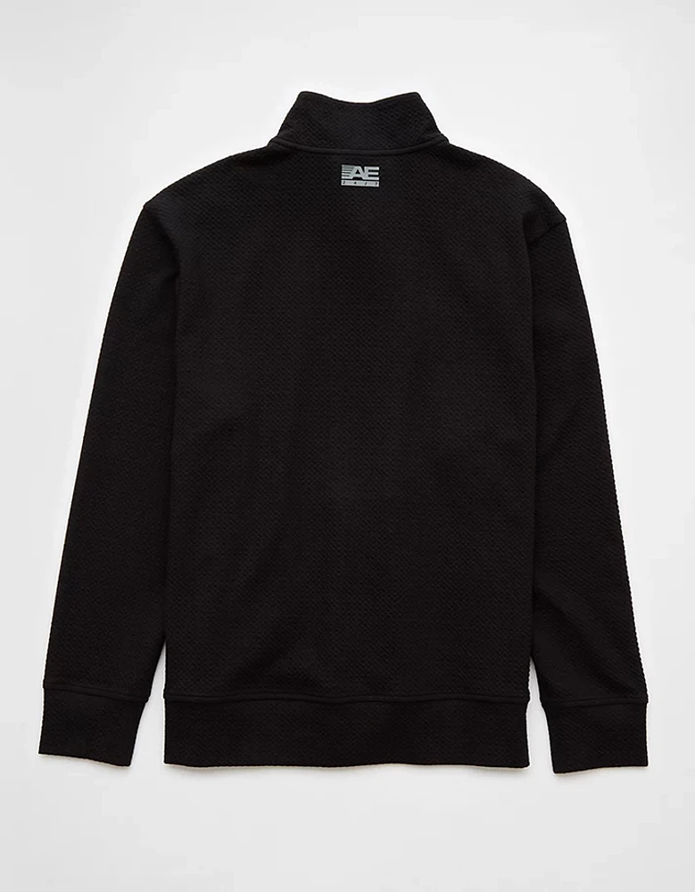 AE 24/7 Textured Fleece Quarter-Zip Sweatshirt