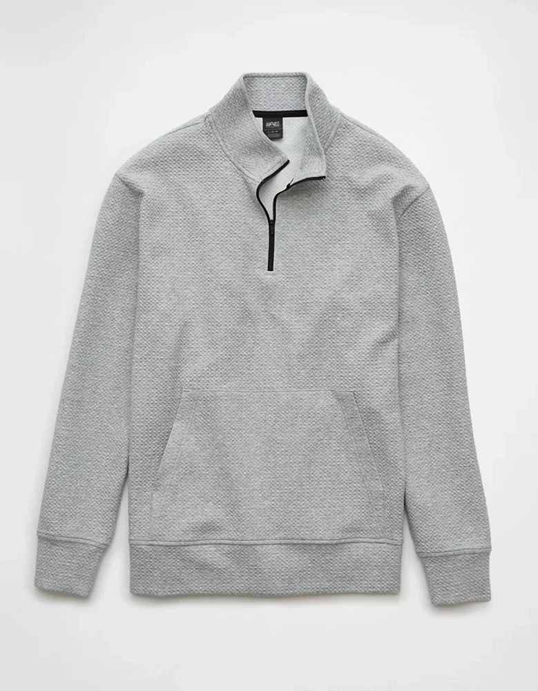 AE 24/7 Textured Fleece Quarter-Zip Sweatshirt