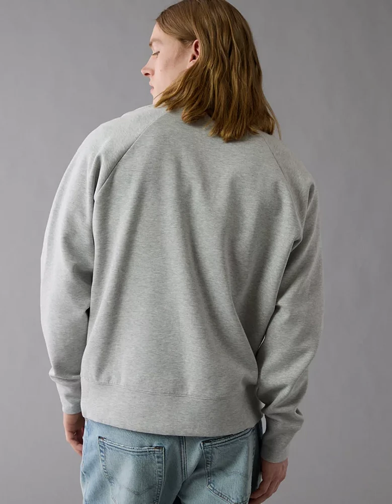 AE 24/7 Long-Sleeve Rugby Polo Sweatshirt