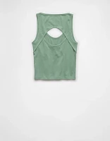 AE Open Back Cropped Tank Top