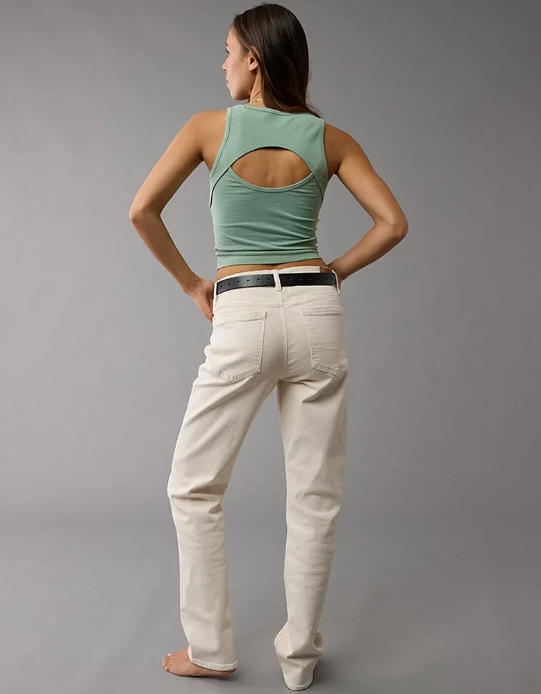 AE Open Back Cropped Tank Top