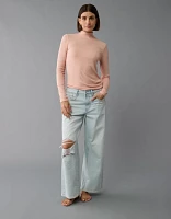 AE Soft & Sexy Mock Neck Long-Sleeve T-Shirt