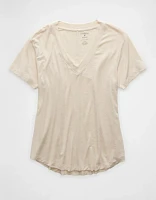 T-shirt à encolure en V Doux et sexy AE