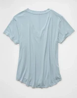 T-shirt à encolure en V Doux et sexy AE