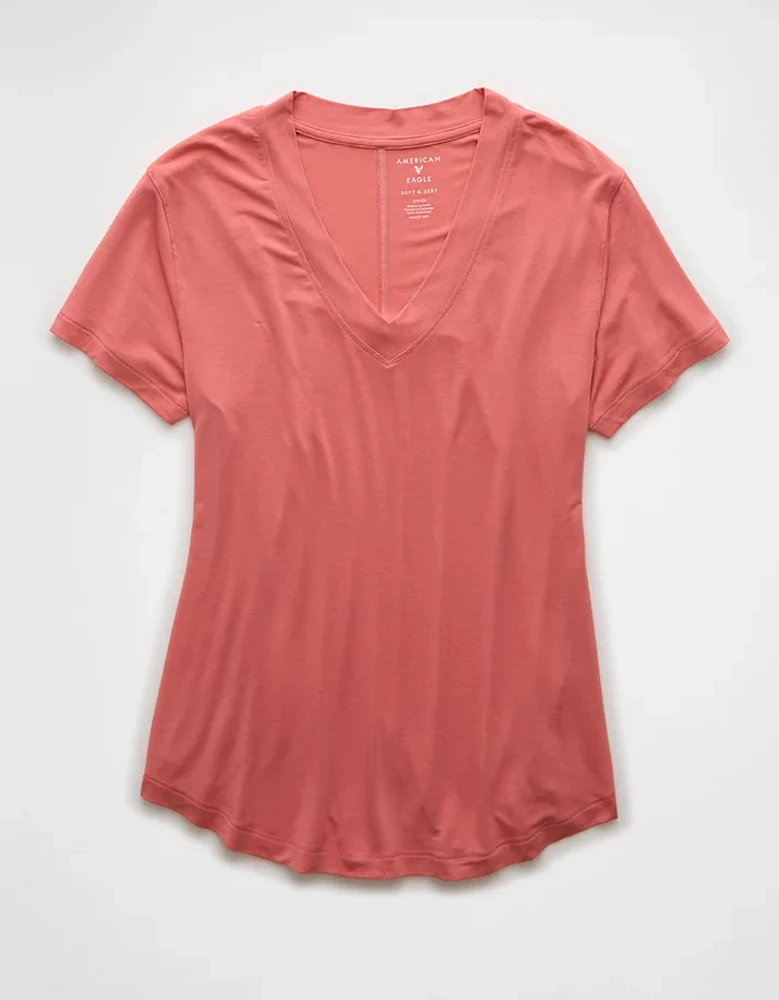 AE Soft & Sexy Oversized V-Neck T-Shirt