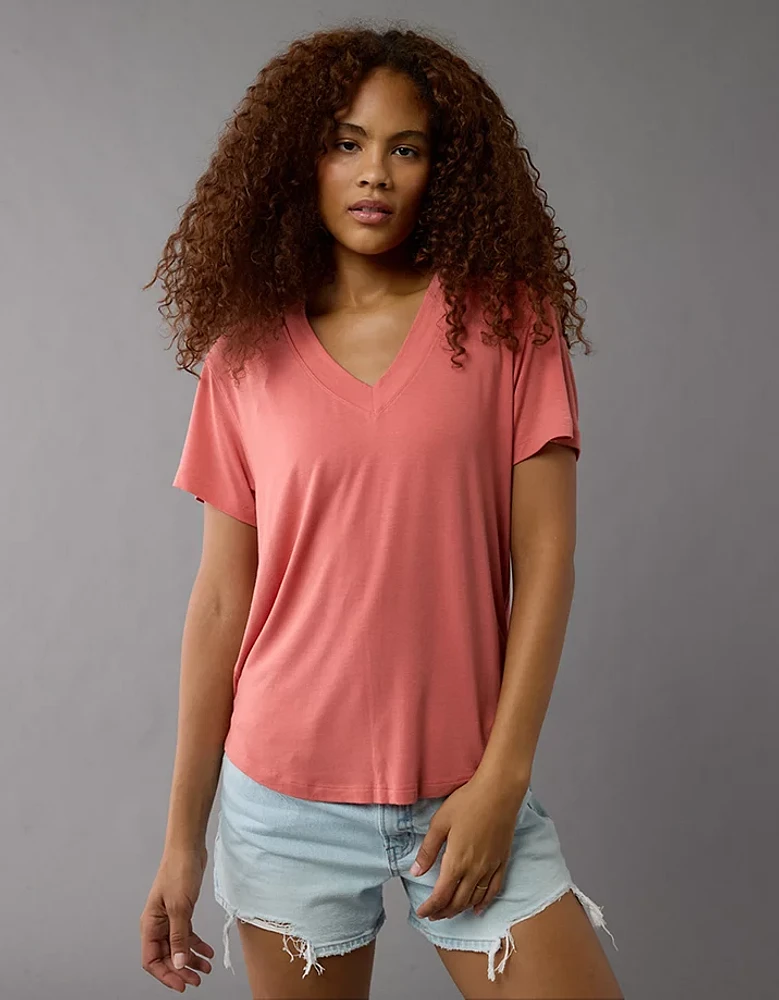 AE Soft & Sexy Oversized V-Neck T-Shirt