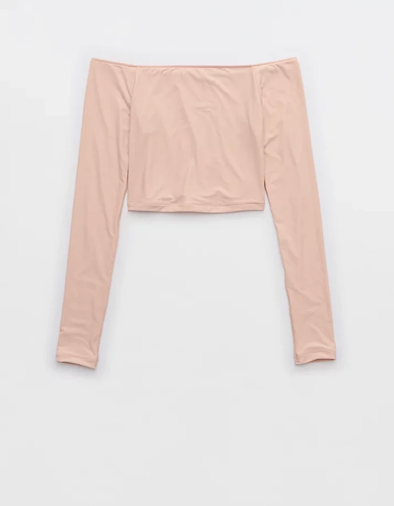 SMOOTHEZ Long Sleeve Cropped Top