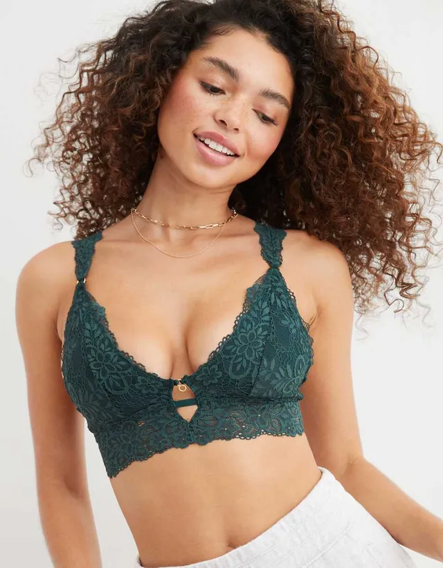 Adella Emerald Green Lace Bralette