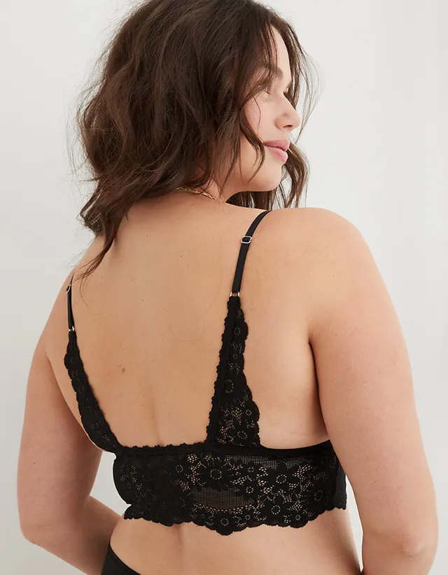Aerie Show Off Lace Padded Longline Bralette