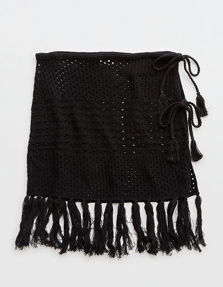 Aerie Crochet Fringe Sarong