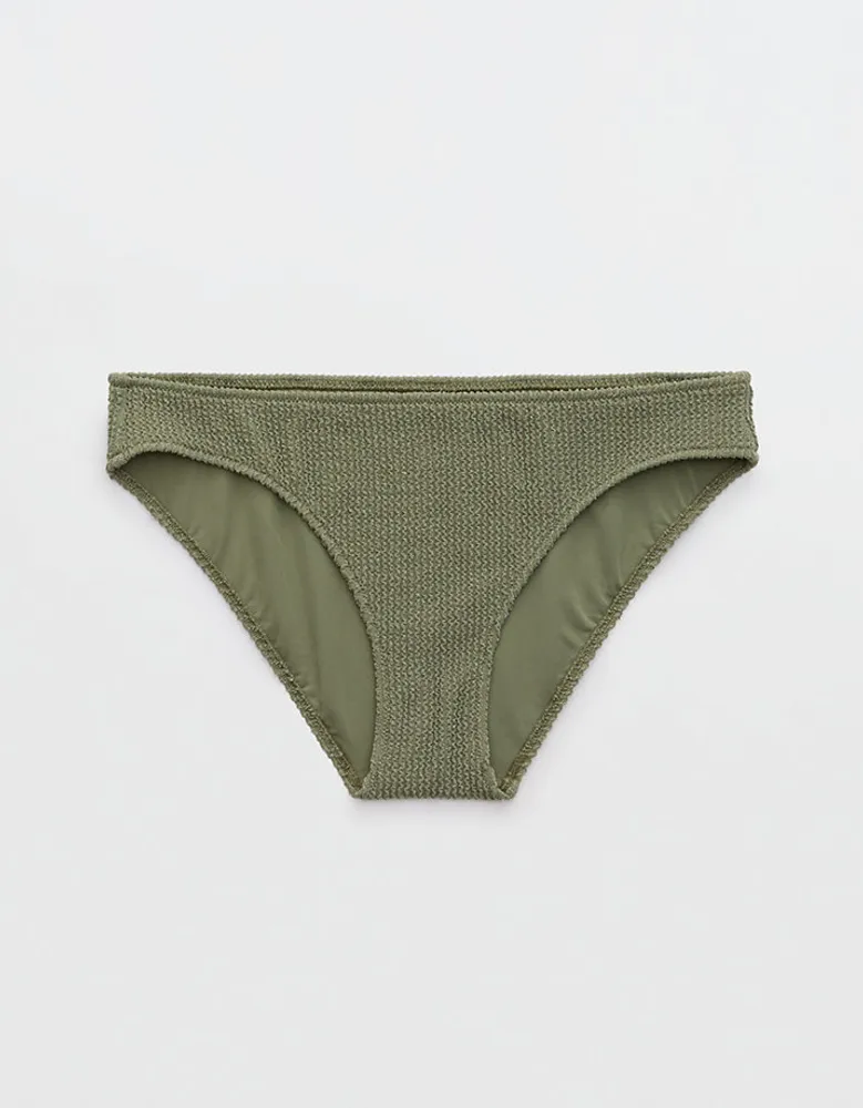 Aerie Shimmery Crinkle Full Coverage Bikini Bottom