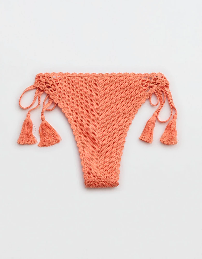 Aerie Crochet Cheekiest Tie Bikini Bottom