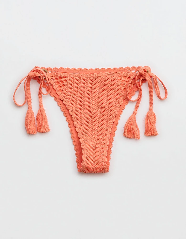 Aerie Crochet Cheekiest Tie Bikini Bottom