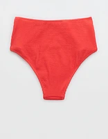 Aerie Crinkle High Waisted Cheeky Bikini Bottom