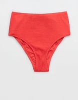 Aerie Crinkle High Waisted Cheeky Bikini Bottom