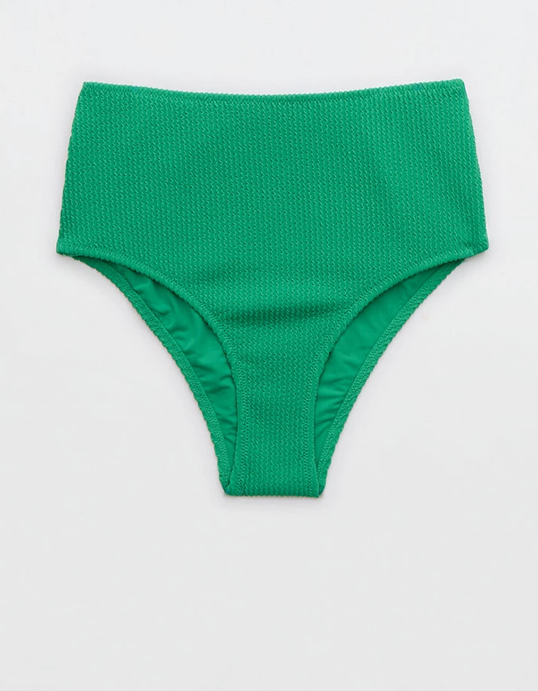 Aerie Crinkle High Waisted Cheeky Bikini Bottom