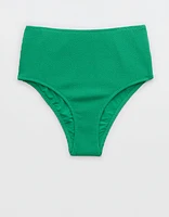 Aerie Crinkle High Waisted Cheeky Bikini Bottom