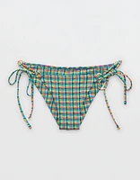 Aerie Gingham Cheekiest Ties Bikini Bottom