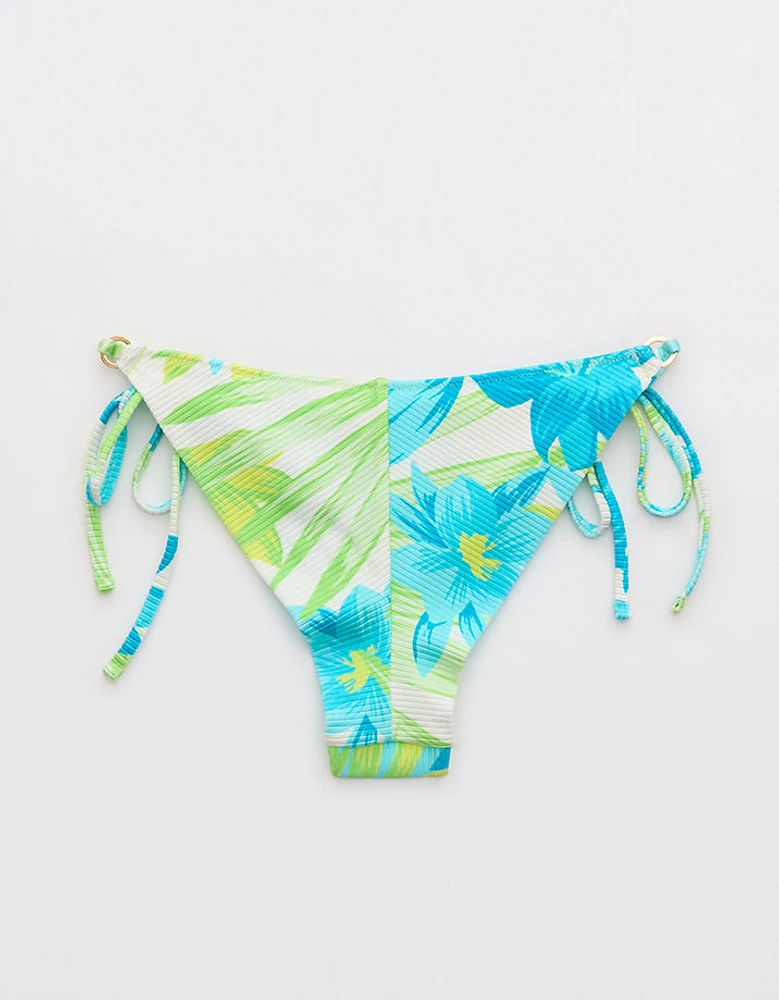 Aerie Shine Rib Cheekiest Tie Bikini Bottom