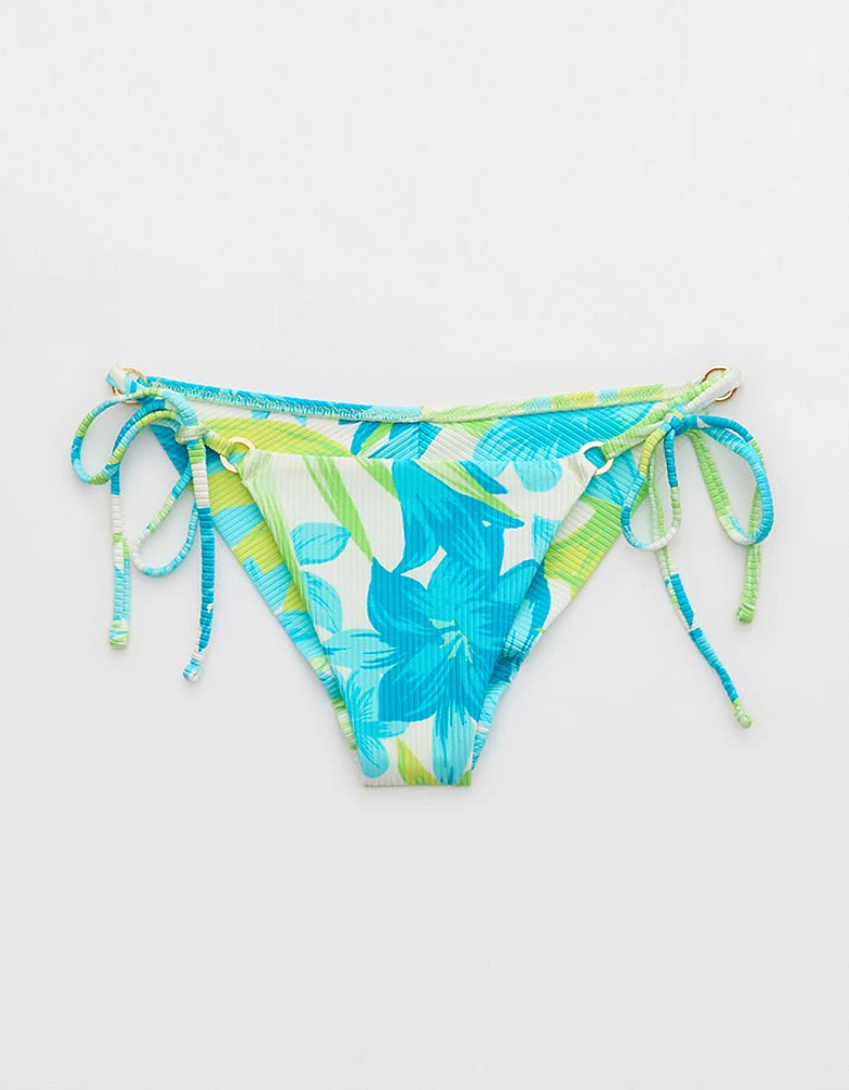 Aerie Shine Rib Cheekiest Tie Bikini Bottom