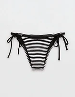 Aerie Crinkle Stripe Cheekiest Tie Bikini Bottom