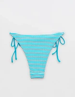 Aerie Crinkle Stripe Cheekiest Tie Bikini Bottom