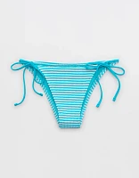 Aerie Crinkle Stripe Cheekiest Tie Bikini Bottom