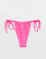 Aerie Shine Rib Cheekiest Strappy Bikini Bottom