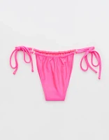 Aerie Shine Rib Cheekiest Strappy Bikini Bottom