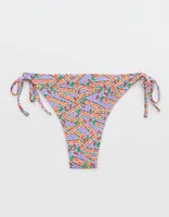 Aerie Smarties Low Rise Tie Cheekiest Bikini Bottom