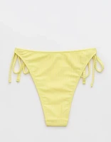 Aerie Shine Rib Cheekiest Tie Bikini Bottom