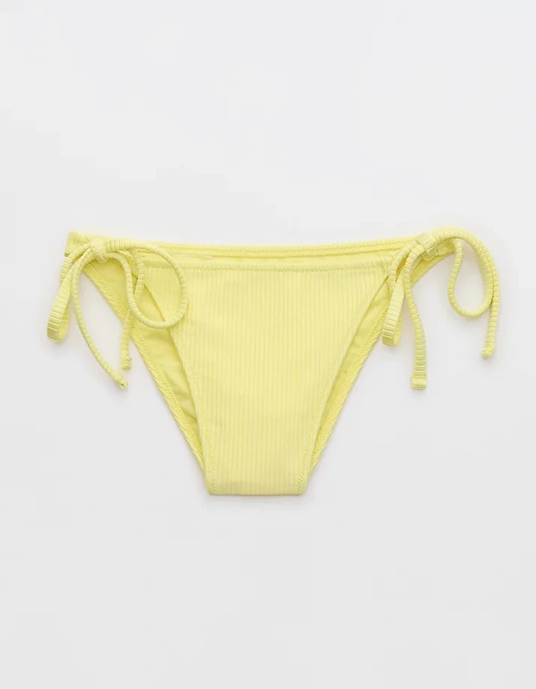 Aerie Shine Rib Cheekiest Tie Bikini Bottom