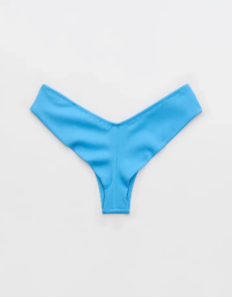 Aerie Ribbed High Leg Bikini Bottom