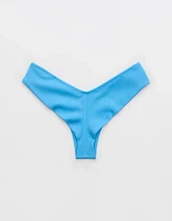 Aerie Ribbed High Leg Bikini Bottom