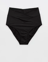 Aerie Crossover High Waisted Bikini Bottom