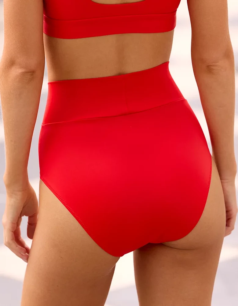 Aerie Crossover High Waisted Bikini Bottom