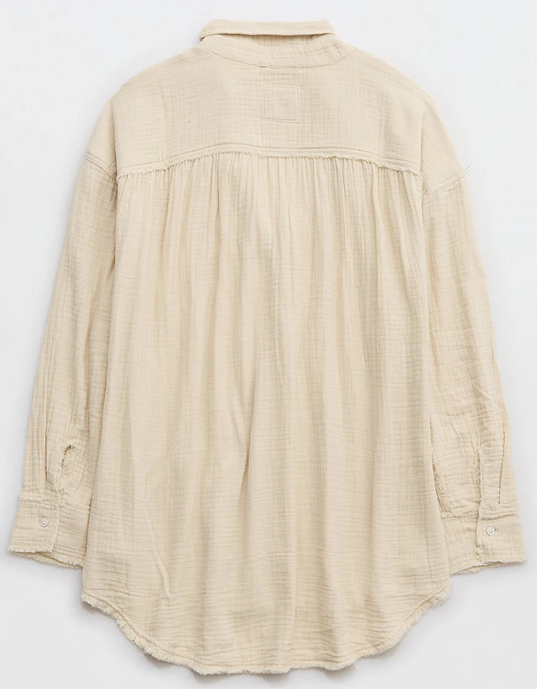 Aerie Gauzy Coverup Shirt