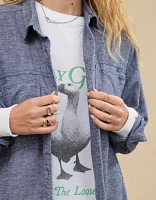 Aerie Anytime Fave Twill Shirt