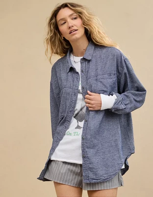 Aerie Anytime Fave Twill Shirt