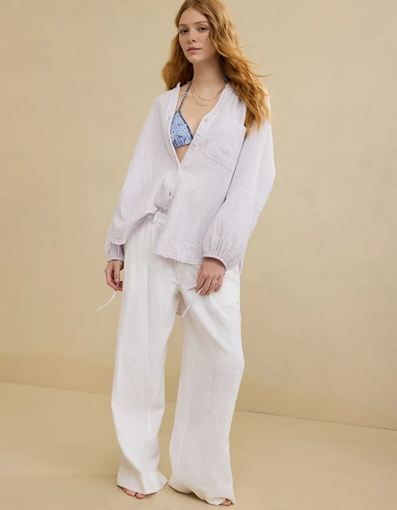 Aerie Daybreak Cover Up Shirt