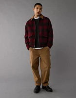 AE Oversized Plaid Chore Jacket