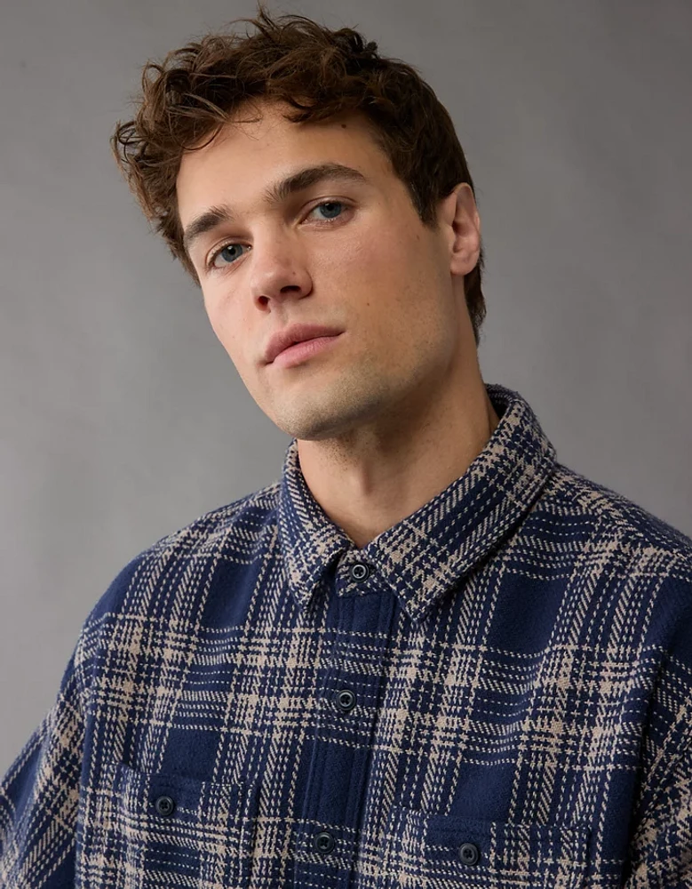 Chemise en flanelle texturée AE