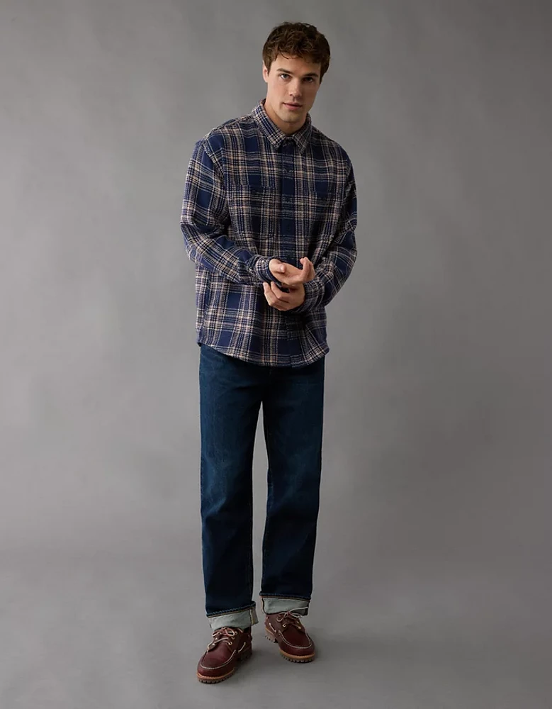 Chemise en flanelle texturée AE